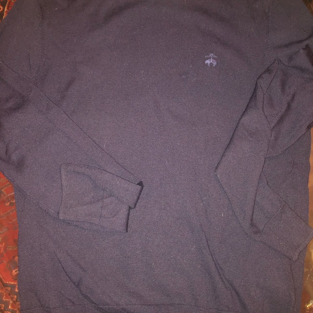 Brooks Brothers Dark Blue Crewneck Sweater